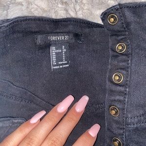 black skirt long cute